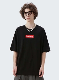 SM Choice Printed Men Round Neck Black T-Shirt - L
