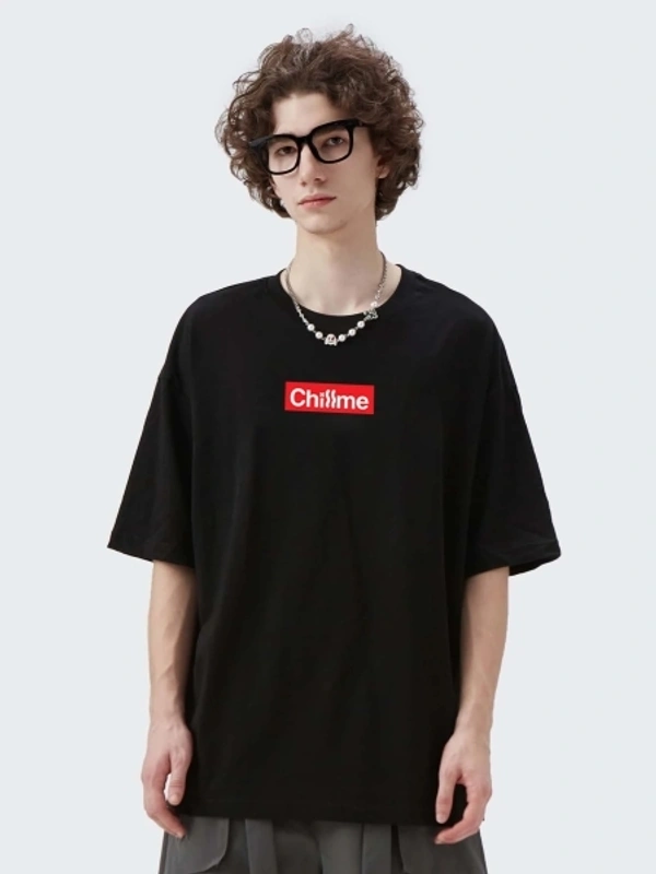 SM Choice Printed Men Round Neck Black T-Shirt - L