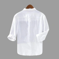 bouffant Men Geometric Print Casual White, Black Shirt - S
