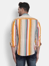 Rosette Men Printed Casual Multicolor Shirt - L