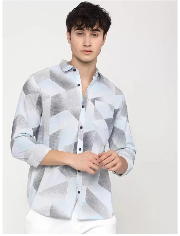 KETCH Men Slim Fit Cut Away Collar Casual Shirt - XL