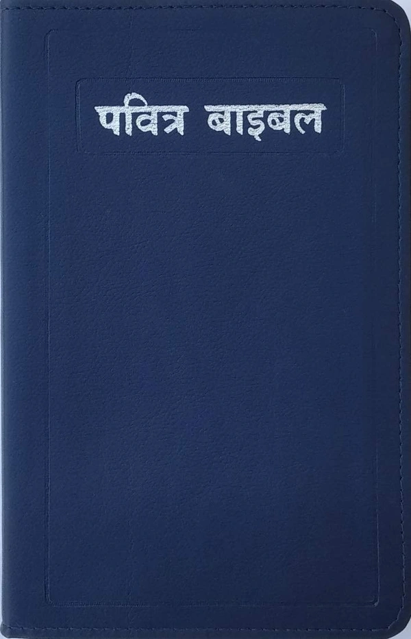 Small Jesus Bible (Hindi)  - Blue, 7.4