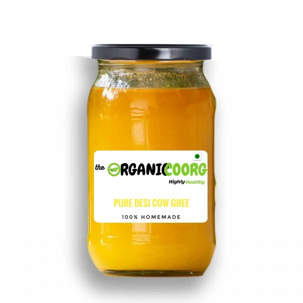 Pure Desi Cow Ghee(Homemade)/ದೇಸೀ ಹಸುವಿನ ಶುದ್ಧ ತುಪ್ಪ - 1kg, Golden Yellow