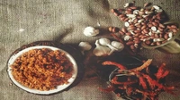 the Organic Coorg  Peanut Chutney Powder  - Red Orange, 250g