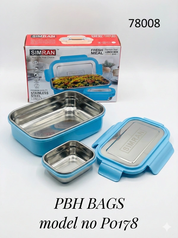 SIMRAN PBH BAGS / SIMRAN Stainless Steel Lunch Box (Model P0178) - Matisse