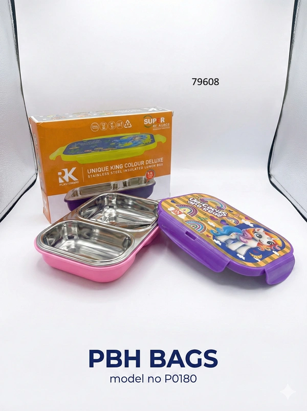 PBH BAGS / RK Plastoware Lunch Box (Model P0180) - Cardinal Pink