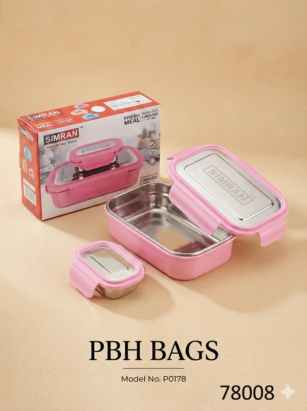 SIMRAN PBH BAGS / SIMRAN Stainless Steel Lunch Box (Model P0178) - Can Can