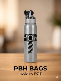 PBH BAGS Model P0181 Sports Edition Steel Water Bottle - Celeste