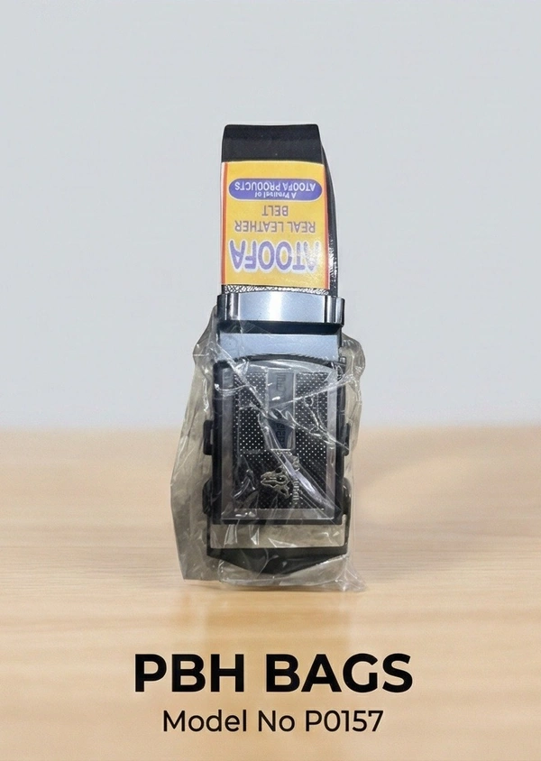 PBH BAGS Men's Classic Black Real Leather Belt – Model P0157 (1.5 Inch Width) - Jaguar