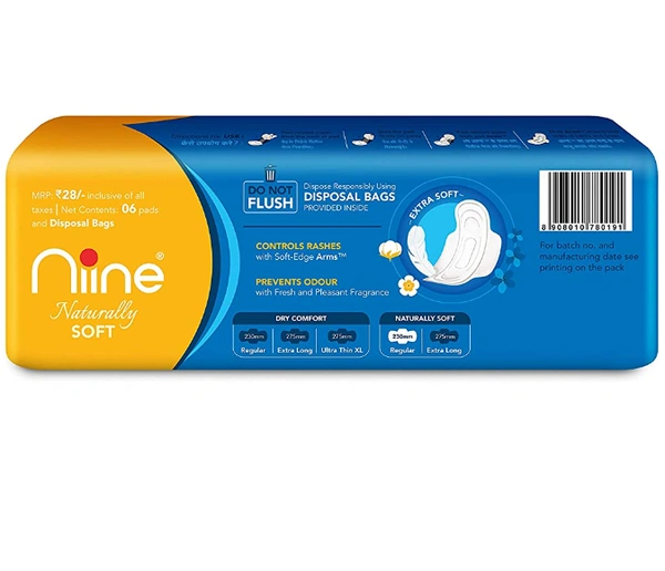 Niine Regular Sanitary Pads - 6 N