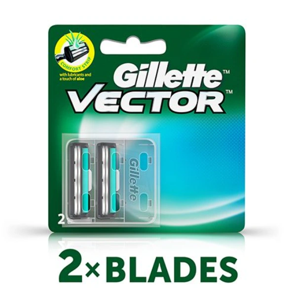 Gillette Vector+ Razor 2 Blade In A Pack