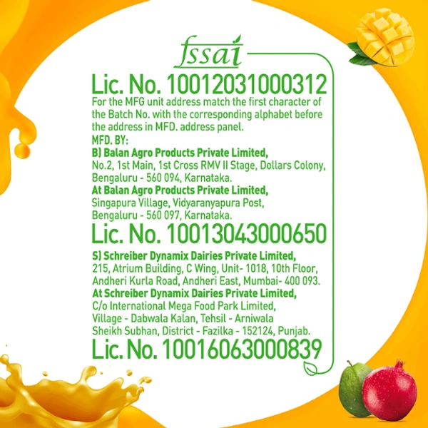 B Natural Mixed Fruit Juice - 1L