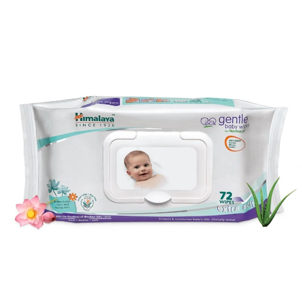 Himalaya Gentle Baby Wipes, 72 Wipes