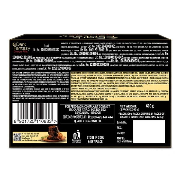 Sunfeast Dark Fantasy Choco Fills - 600g