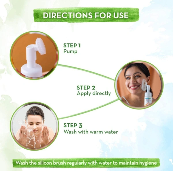 Mamaearth Vitamin C Face Wash With Foaming Brush - 150ml