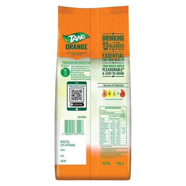 Tang Orange Instant Drink Mix - 750G