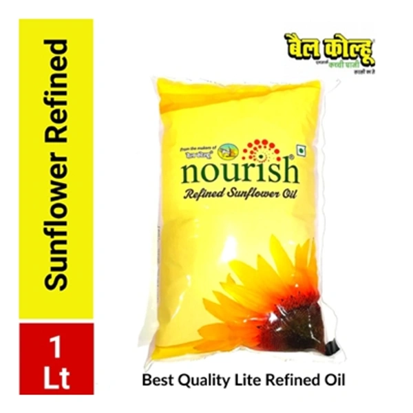 Nourish Sunflower Refine Oil - 1L Pouch