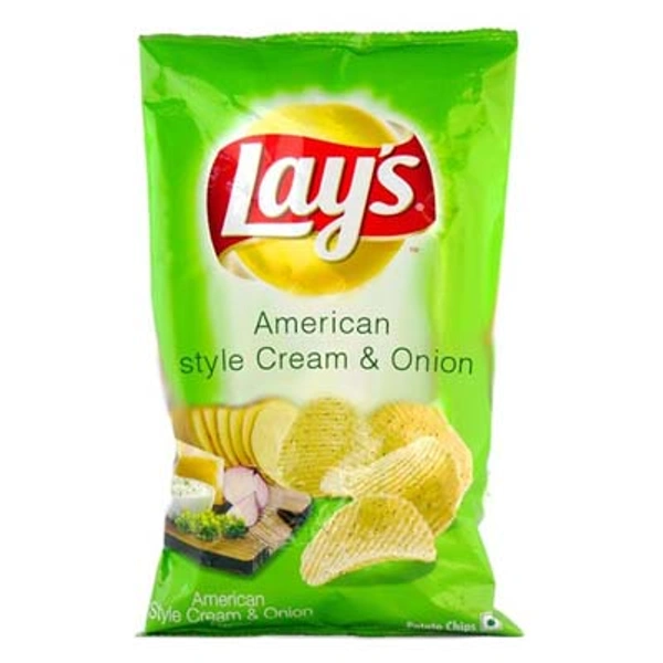 Lays Potato Chips - American Style Cream & Onion Flavour - 52 gm