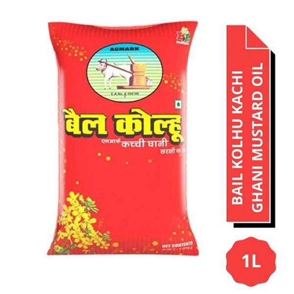 BAIL KOLHU  KACHI GHANI MUSTARD OIL1lts