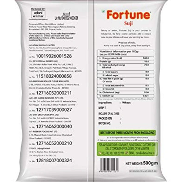 FORTUNE  SUJI SEMOLINA 500gm