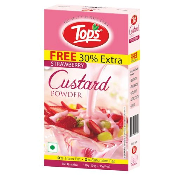 TOPS CUSTARD POWDER STRAWBERRY 130gm