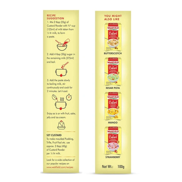 WEIKFIELD  CUSTARD POWDER KESAR PISTA 100gm