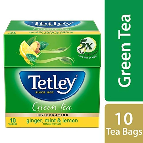 TETLEY GREEN TEA GINGER,MINT&LEMON 10UNIT