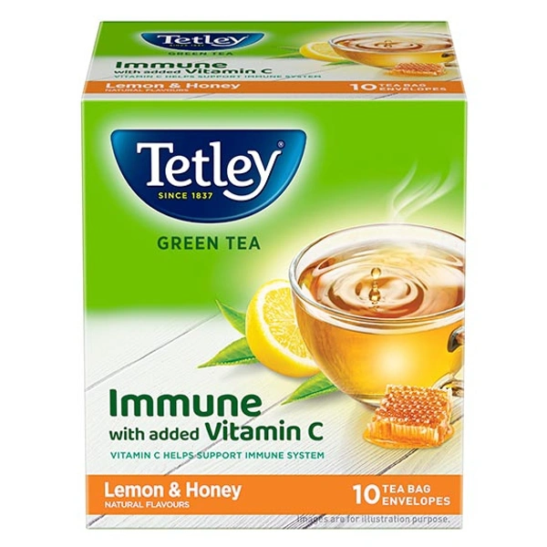 TETLY  GREEN TEA LEMON & HONEY 10UNITS