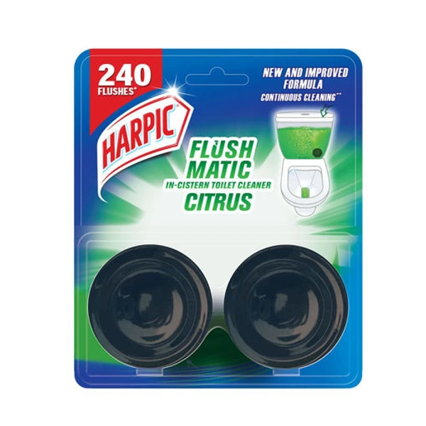 HARPIC  FLUSH MATIC IN-CISTERN TOILET CLEANER CITRUS 2U