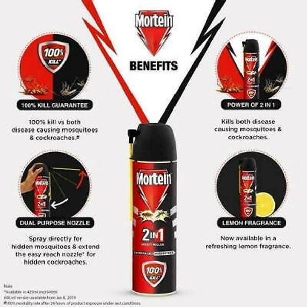MORTEIN 2 IN 1INSECT KILLER COCKROACHES MOSQUITOES 250ml