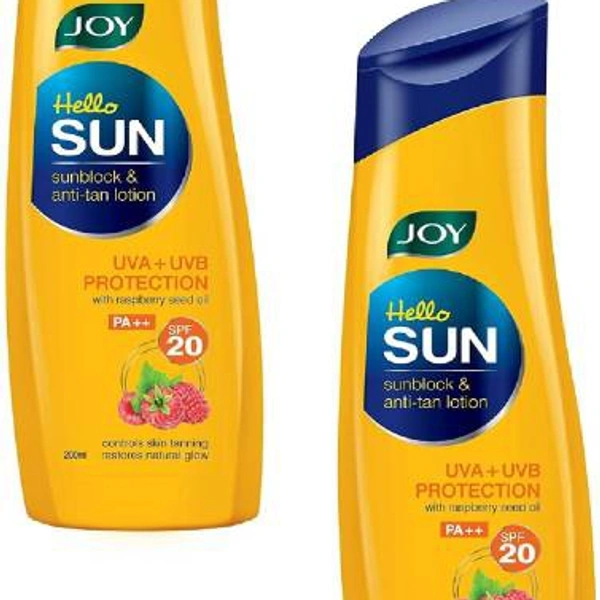 JOY HELLO SUN SUNBLOCK & ANTI-TAN LOTION UVA+UVB PROTECTION SPF20 300ml