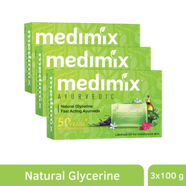 MEDIMIX  AYURVEDIC NATURAL GLYCERINE 3×125gm