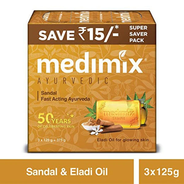 MEDIMIX  AYURVEDIC SANDAL 3×125gm