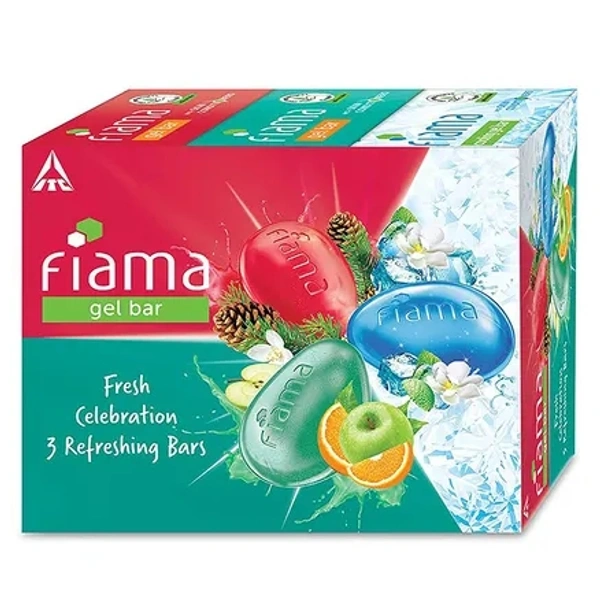 FIAMA GEL BAR FRESH CELEBRATION 3REFRESHING BARS 3×125gm