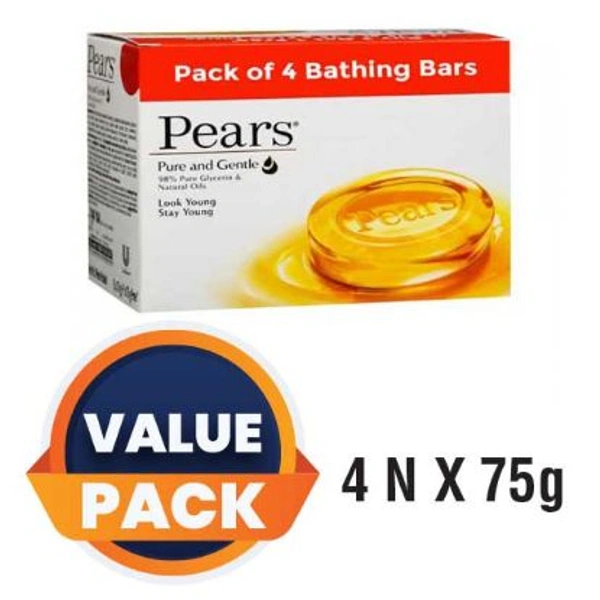 PEARS  PURE AND GENTLE BATHING BAR PACK OF 4