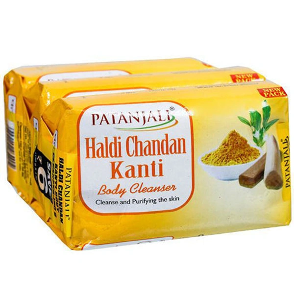 PATANJALI  HALDI CHANDAN KANTI BODY CLEANSER 3×150gm