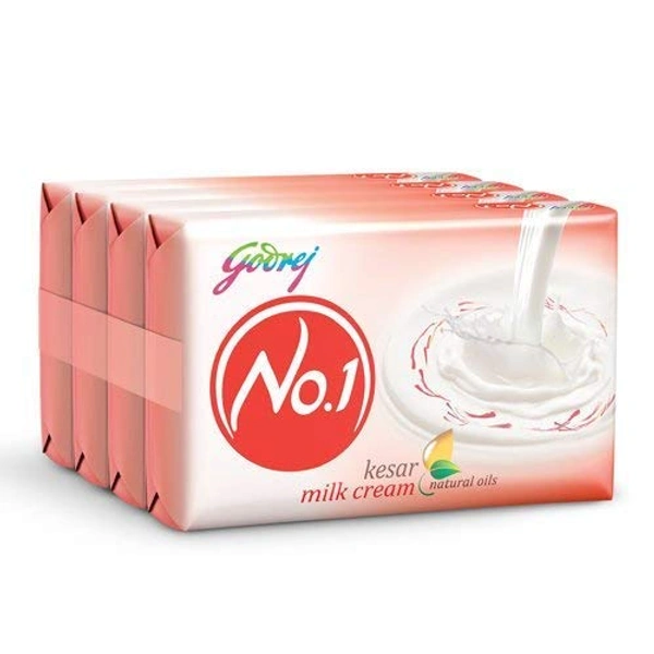 GODREJ NO.1 KESAR MILK CREAM NATURAL OILS 4U×50gm