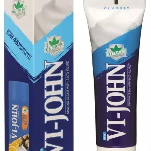 VI-JOHN  SHAVING CREAM WITH BACTI-GUARD 125gm