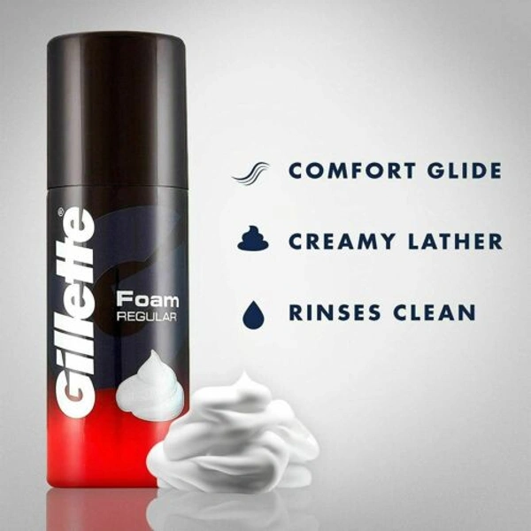 GILLETTE  REGULAR SHAVING FOAM 196gm