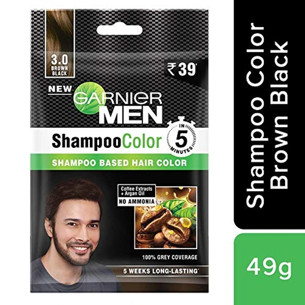 GARINER MEN SHAMPOO COLOR BROWN BLACK 3.0 10ml+10ml