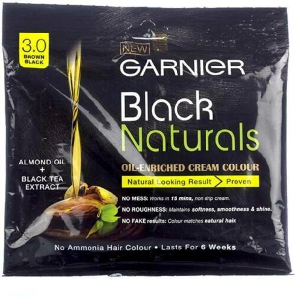 GARNIER  BLACK NATURALS BROWN BLACK 3.0 20ml+20g