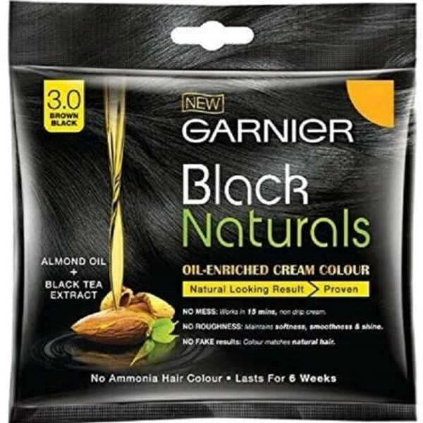 GARNIER  BLACK NATURALS BROWN BLACK 3.0 20ml+20g