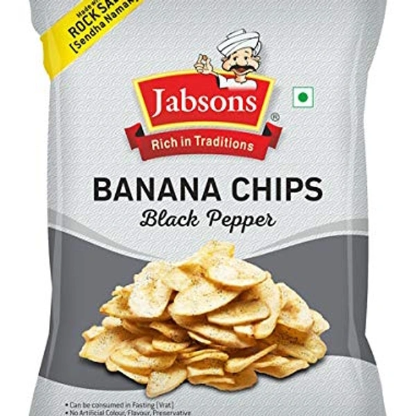 JABSONS  BANANA CHIPS BLACK PEPPER 150gm