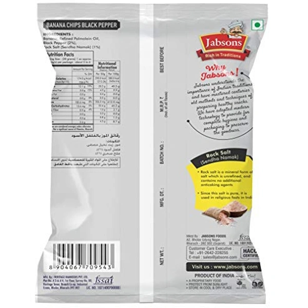 JABSONS  BANANA CHIPS SIMPLY SALTED 150gm