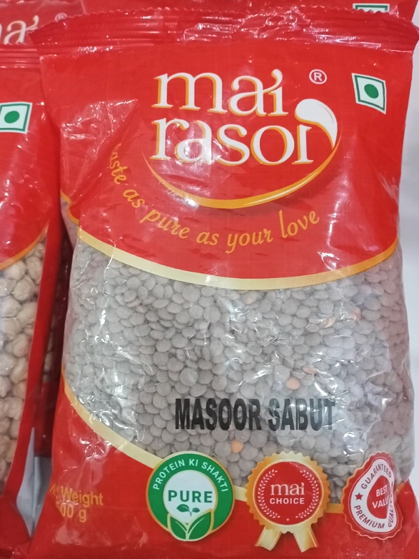 MAI RASOI MASOOR SABUT 500gm