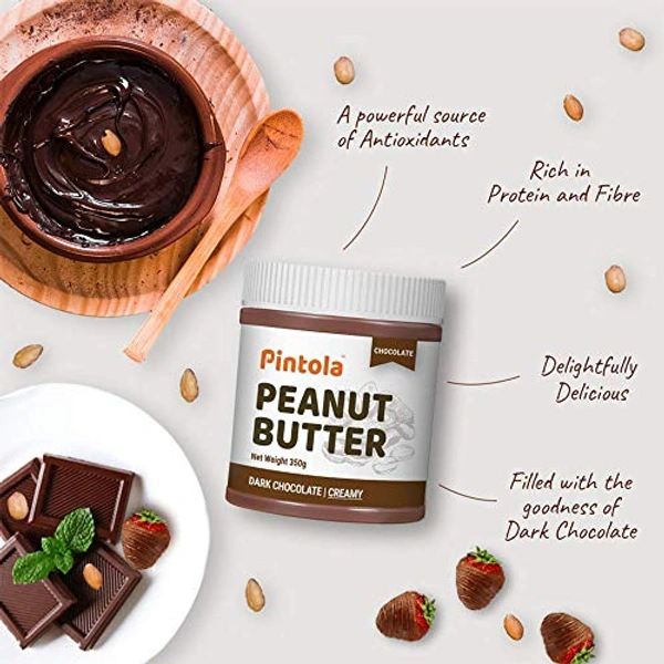 PINTOLA  PEANUT BUTTER DARK CHOCOLATE CREAMY 350gm