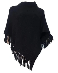 Trendy Poncho - Red , L