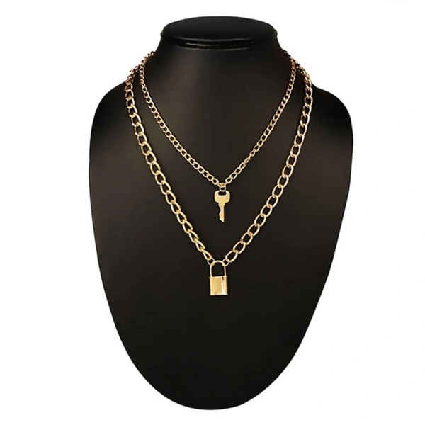 Gold Plated 2 Layer Western Necklace 