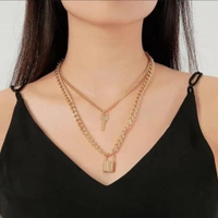 Gold Plated 2 Layer Western Necklace 