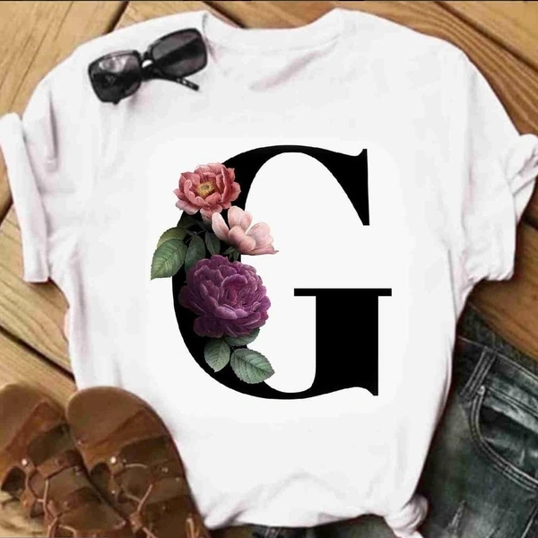 G-Alphabet Printed T-shirt  - L